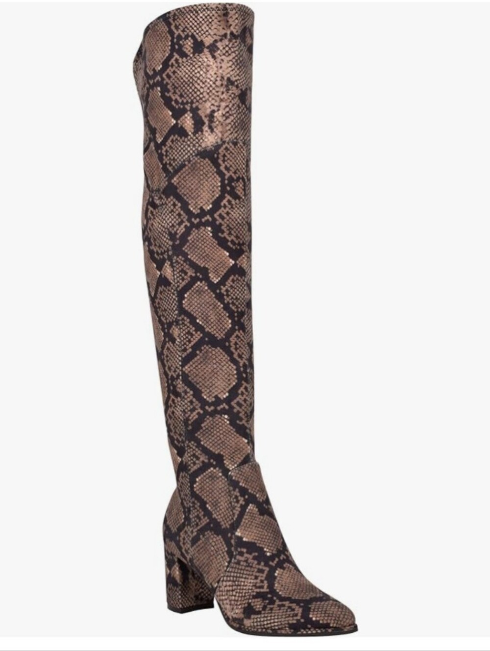 Marc Fisher Women's Luley Snake Skin Over The knee Heeled Womans Boots Size 6M